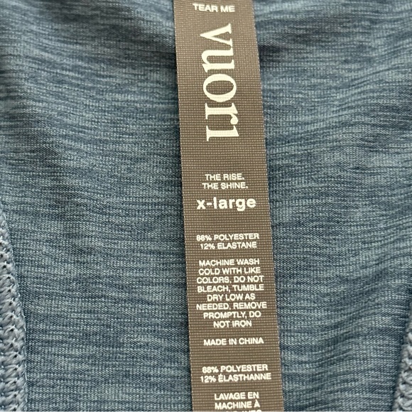 Vuori Lux Performance Tank Pool Heathered Blue Women's XL Racerback New With Tag - Picture 5 of 5